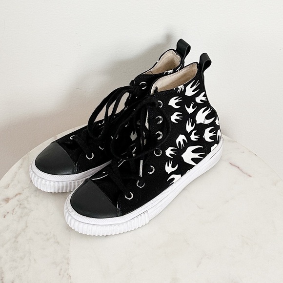 MCQ Alexander McQueen Swallow High-Top Sneakers Size 38 EU 8 US - Picture 4 of 9